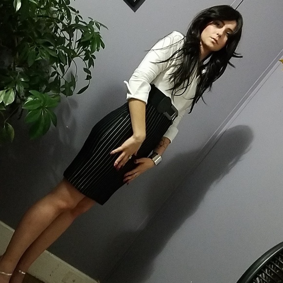 HOST PICK  Pin striped Office Dress IMPORTED - Picture 4 of 8